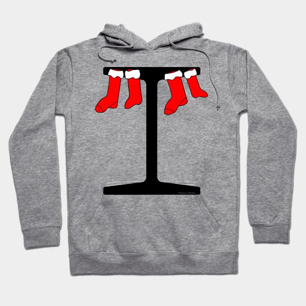 I-Beam Christmas Stockings Hoodie by Barthol Graphics